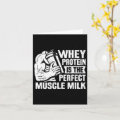 Perfecte Spier Melk Grappig Eiwit Liefhebber Quote Kaart (Gele Bloem)