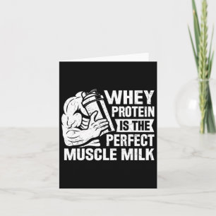 Perfecte Spier Melk Grappig Eiwit Liefhebber Quote Kaart