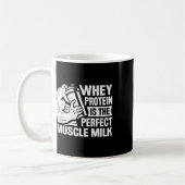Perfecte Spier Melk Grappig Eiwit Liefhebber Quote Koffiemok (Links)