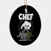 Perfecte statement Chef voor elke kokende connoiss Keramisch Ornament (Rechts)