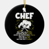 Perfecte statement Chef voor elke kokende connoiss Keramisch Ornament (Voorkant)
