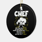Perfecte statement Chef voor elke kokende connoiss Keramisch Ornament (Links)