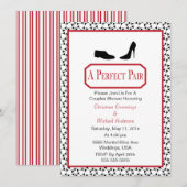 Perfecte stijlvolle schoenuitnodiging voor weduwen kaart (Voorkant / Achterkant)