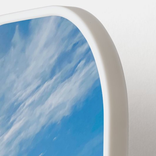 Perfecte strand Day Mijn gelukkige kustplaats Pickleball Paddle (Links Detail)