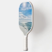 Perfecte strand Day Mijn gelukkige kustplaats Pickleball Paddle (Links)