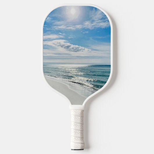 Perfecte strand Day Mijn gelukkige kustplaats Pickleball Paddle (Voorkant)