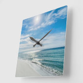 Perfecte strand Day Mijn gelukkige plek in het kus Vierkante Klok (Hoek)