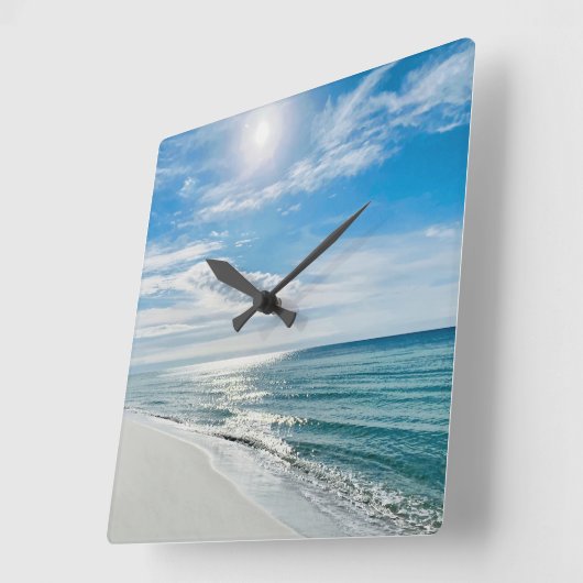 Perfecte strand Day Mijn gelukkige plek in het kus Vierkante Klok (Hoek)