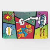 Perfecte superheld verbazingwekkende verjaardagsfo spandoek (Horizontaal)