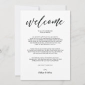 Perfecte Trouwdag Tijdschema / Agenda Kaart (Achterkant)