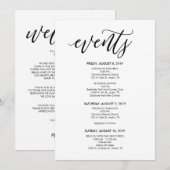 Perfecte Trouwdag Tijdschema / Agenda Kaart (Voorkant / Achterkant)