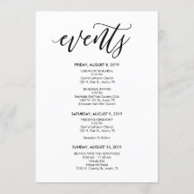 Perfecte Trouwdag Tijdschema / Agenda Kaart