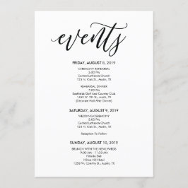 Perfecte Trouwdag Tijdschema / Agenda Kaart