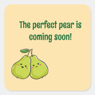 Perfecte Twin Pears Vierkante Sticker