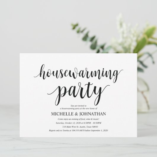 Perfecte uitnodigingen voor Housewarming-feestkaar (Staand voorkant)