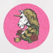 Perfecte Unicorn Verjaardag Verrassing Labels (Design 2)