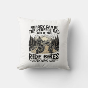 Perfecte Vader Ride Bikes Vintage Biker Shirt Ontw Kussen
