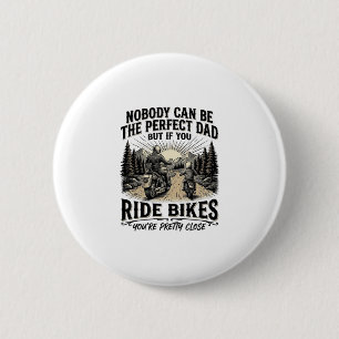 Perfecte Vader Ride Bikes Vintage Biker Shirt Ontw Ronde Button 5,7 Cm