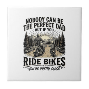 Perfecte Vader Ride Bikes Vintage Biker Shirt Ontw Tegeltje