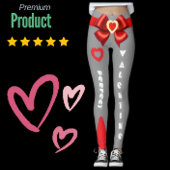 Perfecte Valentijn Gift Bow & Hart Aangepaste teks Leggings