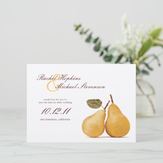 perfecte verbinding met Paar Save the Date Card (Staand voorkant)