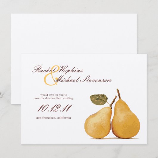 perfecte verbinding met Paar Save the Date Card (Voorkant / Achterkant)