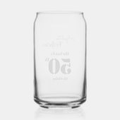 Perfecte Veroudering Heren 50e Verjaardag Blikvorm Glas (Achterkant)