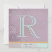 Perfecte vogelkooi van Plum Damask sparen de Datum Save The Date (Achterkant)