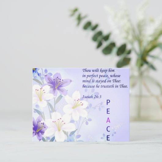 Perfecte vrede briefkaart (Staand voorkant)