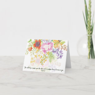 Perfecte vredes lente aquarel bloem notitiekaartje