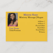 Perfecte vredes-zaken/de Kaart van het Ministerie Visitekaartje (Achterkant)