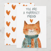 Perfecte Vriend Quirky Kat Galentine's Day Feestdagenkaart (Voorkant / Achterkant)