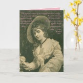 Perfecte vrouw-Victoriaans citaat Kaart (Gele Bloem)