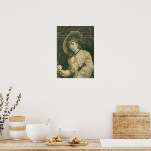 Perfecte vrouw-Victoriaans citaat Poster (Keuken)