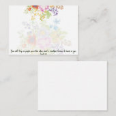 Perfecte waterverf van het voorjaar van de vrede f notitiekaartje (Voorkant / Achterkant)