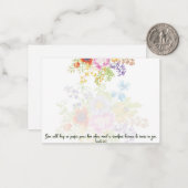 Perfecte waterverf van het voorjaar van de vrede f notitiekaartje (Voorkant / Achterkant in situ)