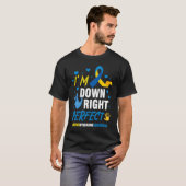 Perfecte Wereldtop-downsyndroom bewustzijn D T-shirt (Voorkant volledig)