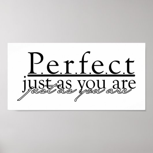 Perfecte Word Art Poster (Voorkant)