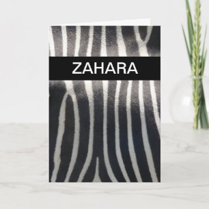Perfecte Zebra Druk Persoonlijke Naam Kaart