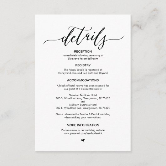 Perfecte zwarte doopvont, de Kaart van de Details  (Voorkant)