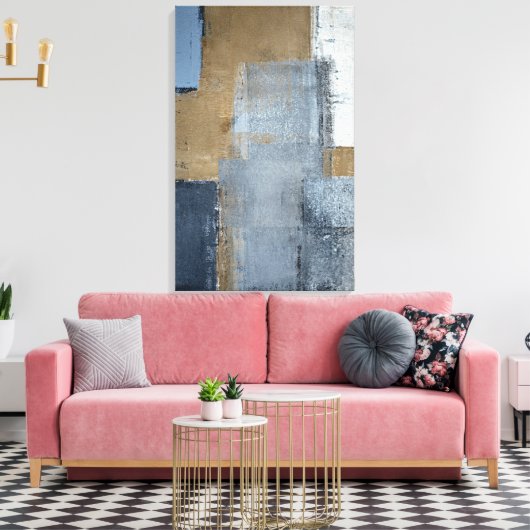 'Perfectie' Abstracte en grijze kunst Canvas Afdruk (Insitu (Woonkamer))