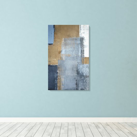 'Perfectie' Abstracte en grijze kunst Canvas Afdruk (Insitu (Houten vloer))