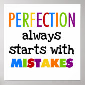 Perfectie begint met fouten poster (Voorkant)