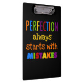 Perfectie begint met klembord van fouten (Rechts)