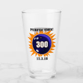 Perfectie, Bowling 300 game, Pint Glas (Voorkant)