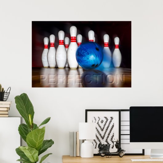 Perfectie, Bowling 300 Game, Wanddecoratie Poster (Thuiskantoor)