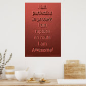 "PERFECTIE" Geweldige Poster (vertrouwen) (Keuken)