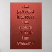 "PERFECTIE" Geweldige Poster (vertrouwen) (Voorkant)