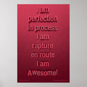 "PERFECTIE" Geweldige Poster (vertrouwen)