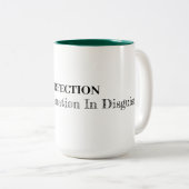 Perfectie is Procrastination in Disguise Tweekleurige Koffiemok (Voorkant rechts)